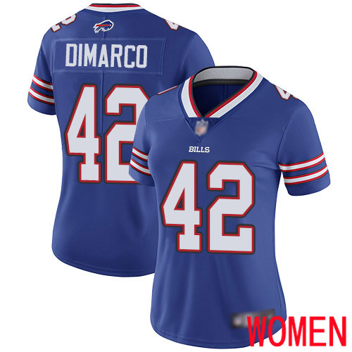 Women Buffalo Bills #42 Patrick DiMarco Royal Blue Team Color Vapor Untouchable Limited Player NFL Jersey->women nfl jersey->Women Jersey